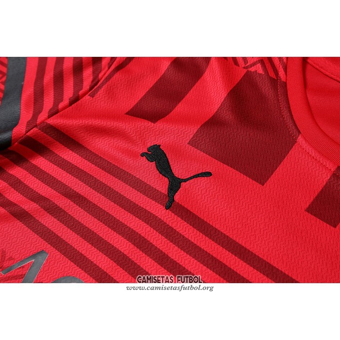 Chandal del AC Milan Manga Corta 2022/2023 Rojo - Pantalon Corto